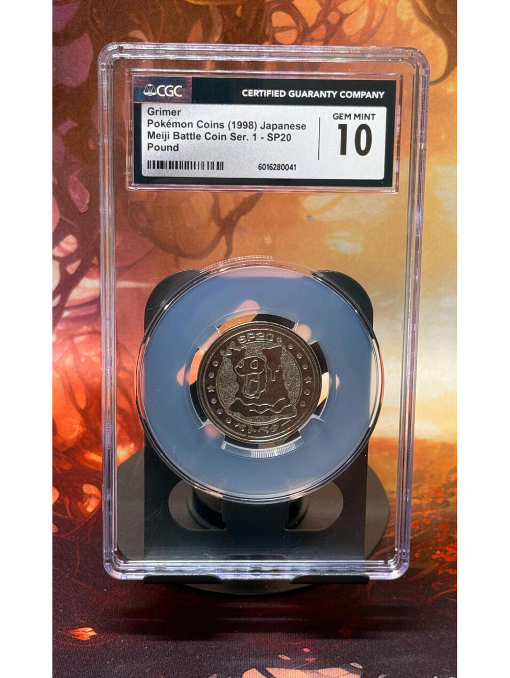 Grimer Meiji Battle Coin Series 1 SP20 Pound 1998 Japanese POP6! CGC 10
